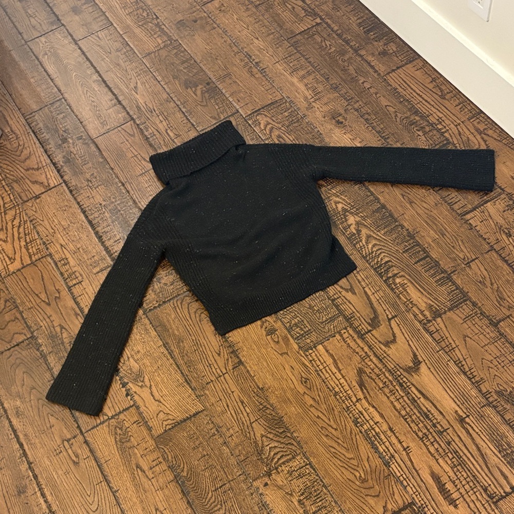 Calvin Klein Jeans Black Knit Sweater with Logo Tag